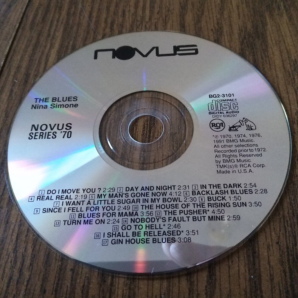 Novus Series '70 Nina Simone-The Blues CD Only (1991 RCA Records)